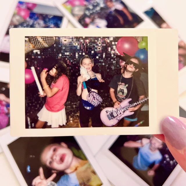 Event - K-Pop Night Polaroid A Polaroid-style photo of students dressed up and having fun during a K-Pop themed dance night in Mount Pleasant.
