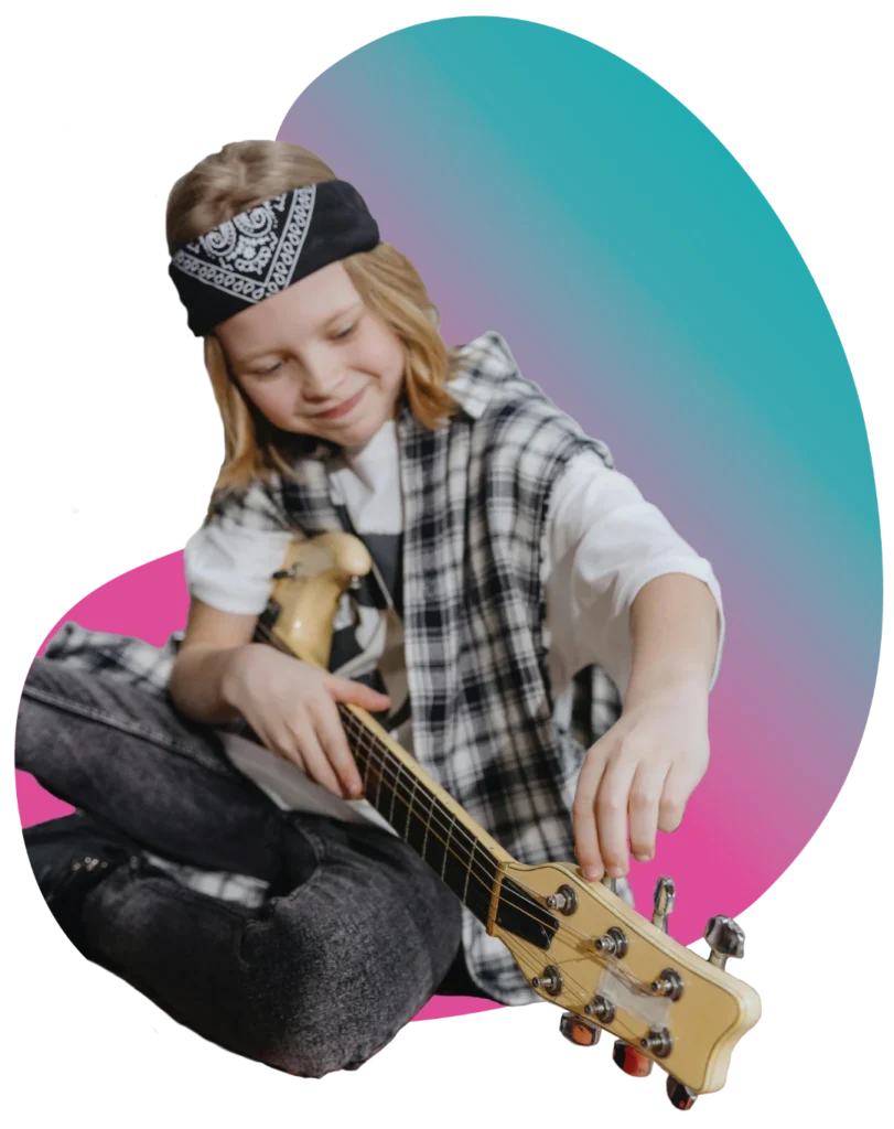 A young student practicing vocal techniques during a private singing lesson at our Mount Pleasant studio.